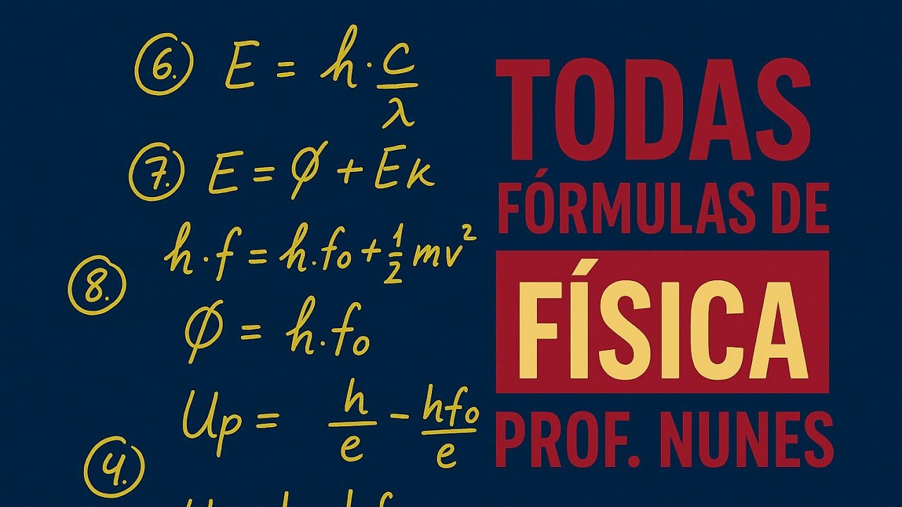 Todas Fórmulas de Física numa  só Aula. Não entre na Sala do Exame sem Dominar essas Fórmulas
