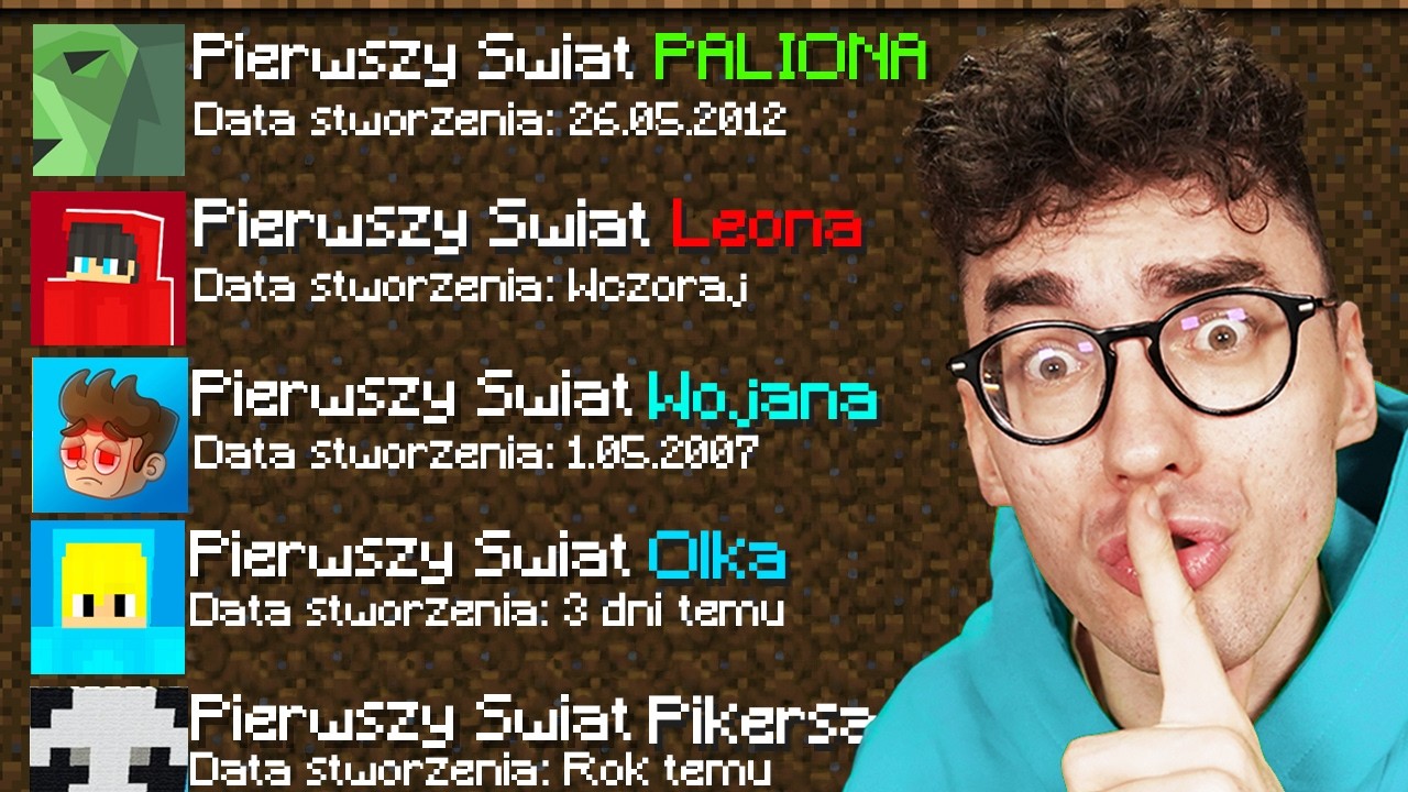 WCHODZĘ NA PIERWSZE ŚWIATY YOUTUBER&Oacute;W w Minecraft!