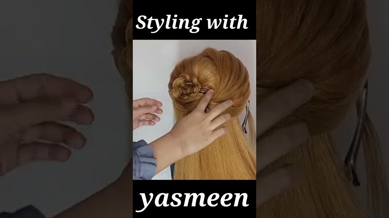how to make beautiful rose with less pin #hairstyle #ytshorts #trending #shorts #short #shortvideo