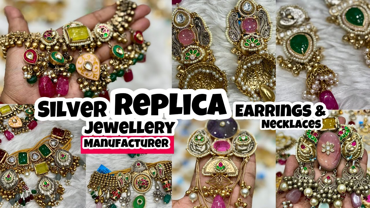 Premium Silver Replica Jewellery Wholesale Market in India| Gold Plated Brass Jewelry Manufacturer