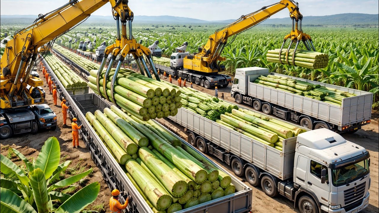 🥉 How Banana Stems Are Turned Into Valuable Fiber | Full Factory Process