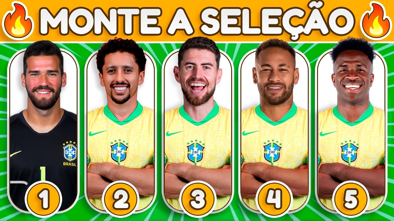 MONTE O TIME DA SELEÇÃO BRASILEIRA DOS SEUS SONHOS ⚽🔥 Quiz da Copa de 2026 | #PaiDoQuiz