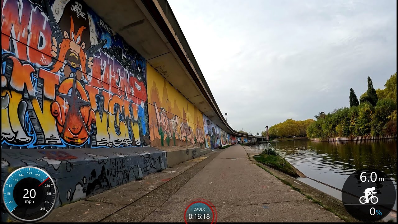 30 minute Autumn Indoor Cycling Workout Saarbrooklyn with Garmin mph Display