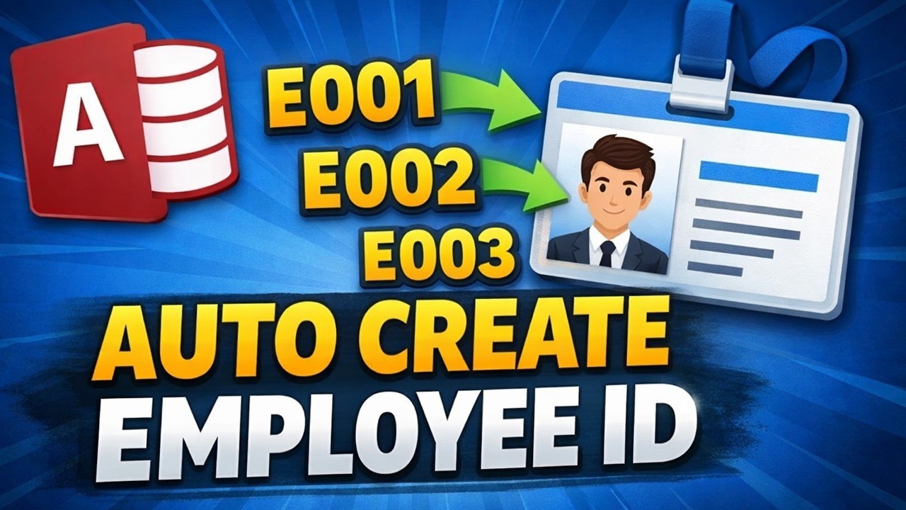 Auto Generate Employee ID in Microsoft Access | VBA Tutorial for Beginners