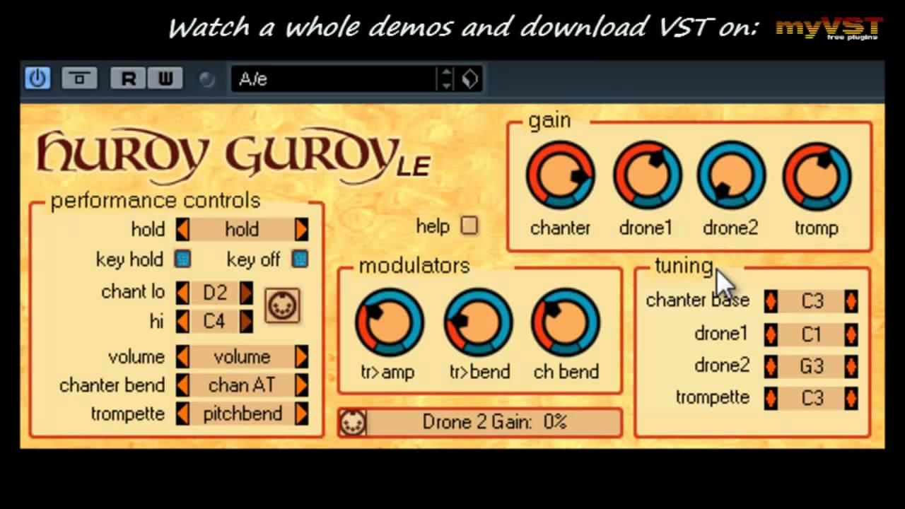 HurdyGurdyLE - Free VST - myVST Demo
