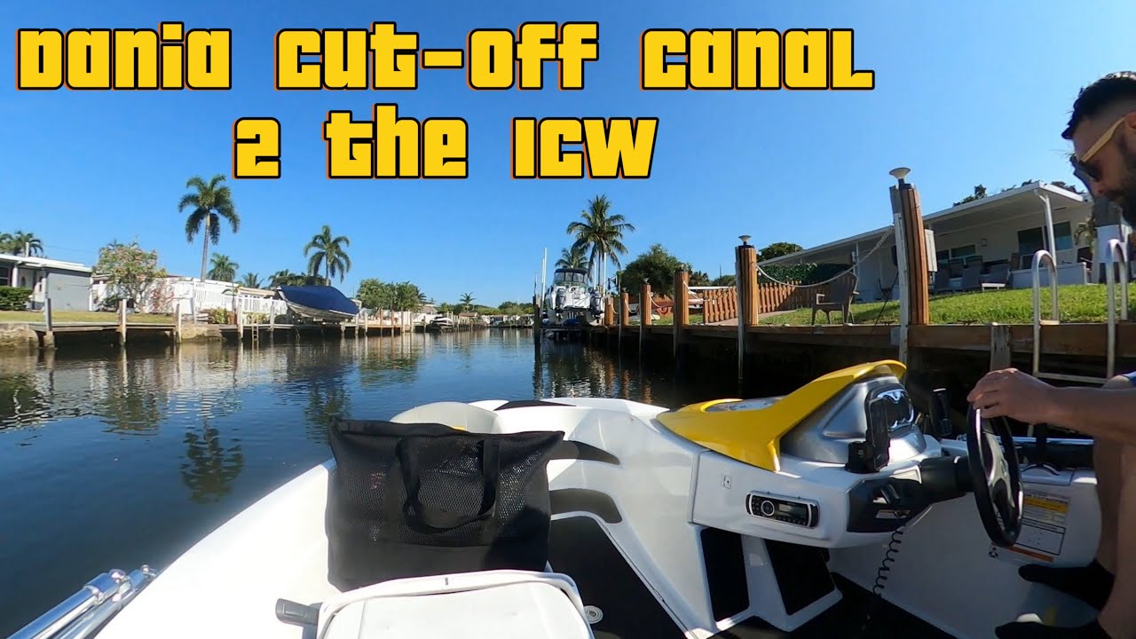 Seadoo Speedster on South Florida canal to the ICW