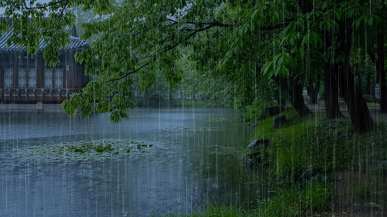 Instant Calm Quickly with Rain on Forest Lake | ASMR Rain to Sleep, Cure Insomnia & Tinnitus