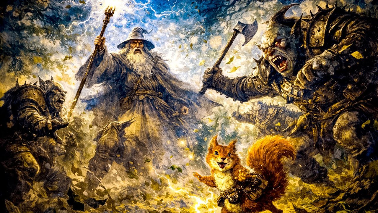 Gandalf, the Sassy Squirrel & a DRAGON vs the Forces of Darkness