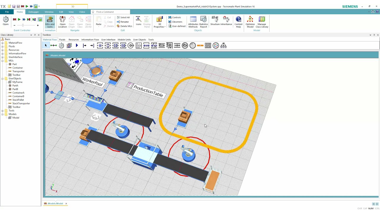 Tecnomatix Tutorial - How to model a simple AGV System