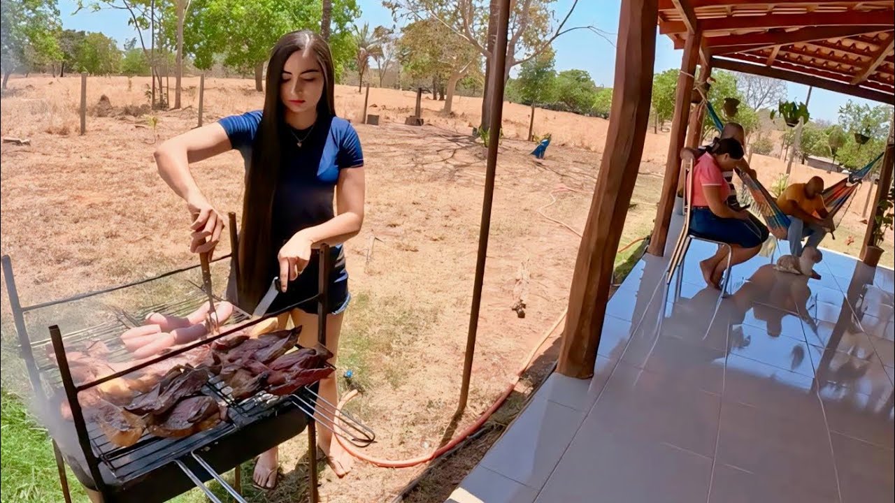 CHURRASCO NA ROÇA 🔥