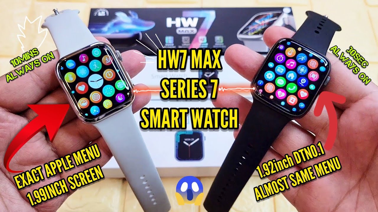 HW7 Max Series 7 Smartwatch | Hw7max Smartwatch Full Review | Always on Test With DTNO.1 WATCH