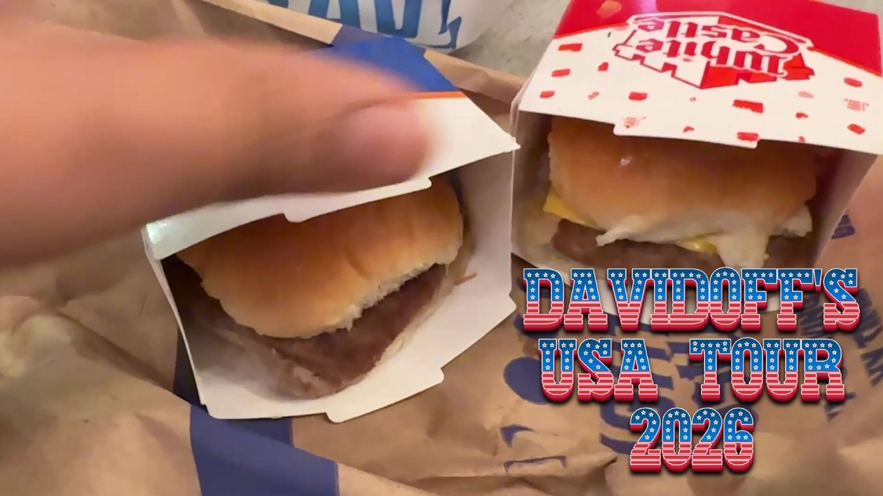 Traveller from England Tries White Castle for The First Time | Davidoff's USA Tour Part 2