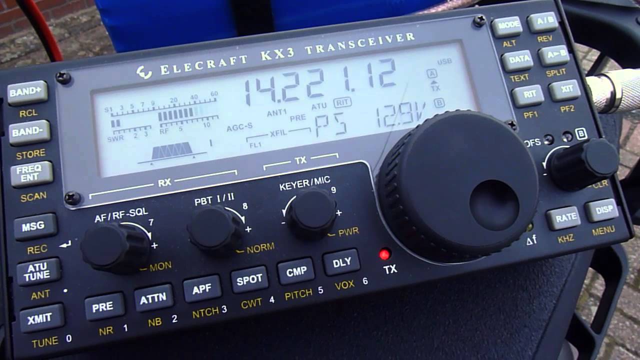 QRP Demo with KX3 and 15ft whip on motorcycle.