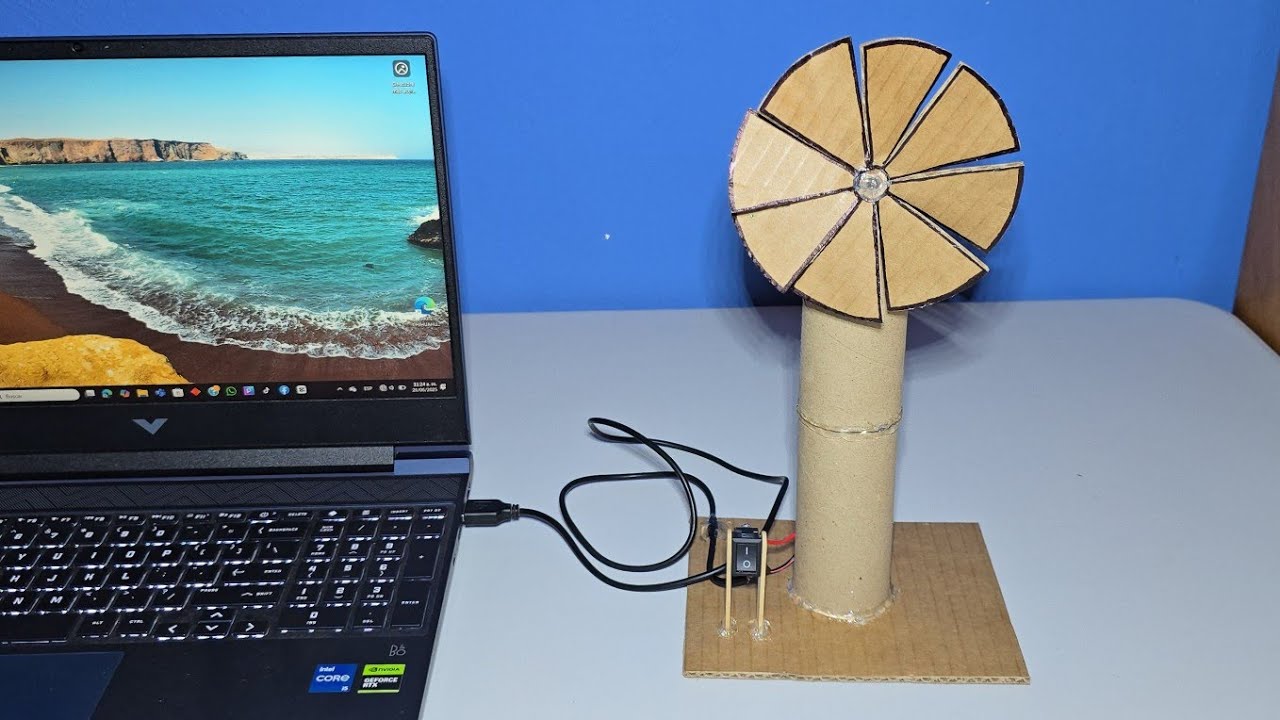 How to Make a Cardboard Fan (Very Easy)
