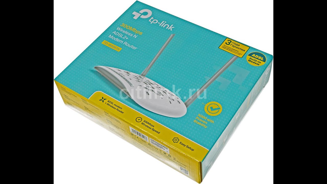 Инструкция по настройке модема TP LINK TD W8961N