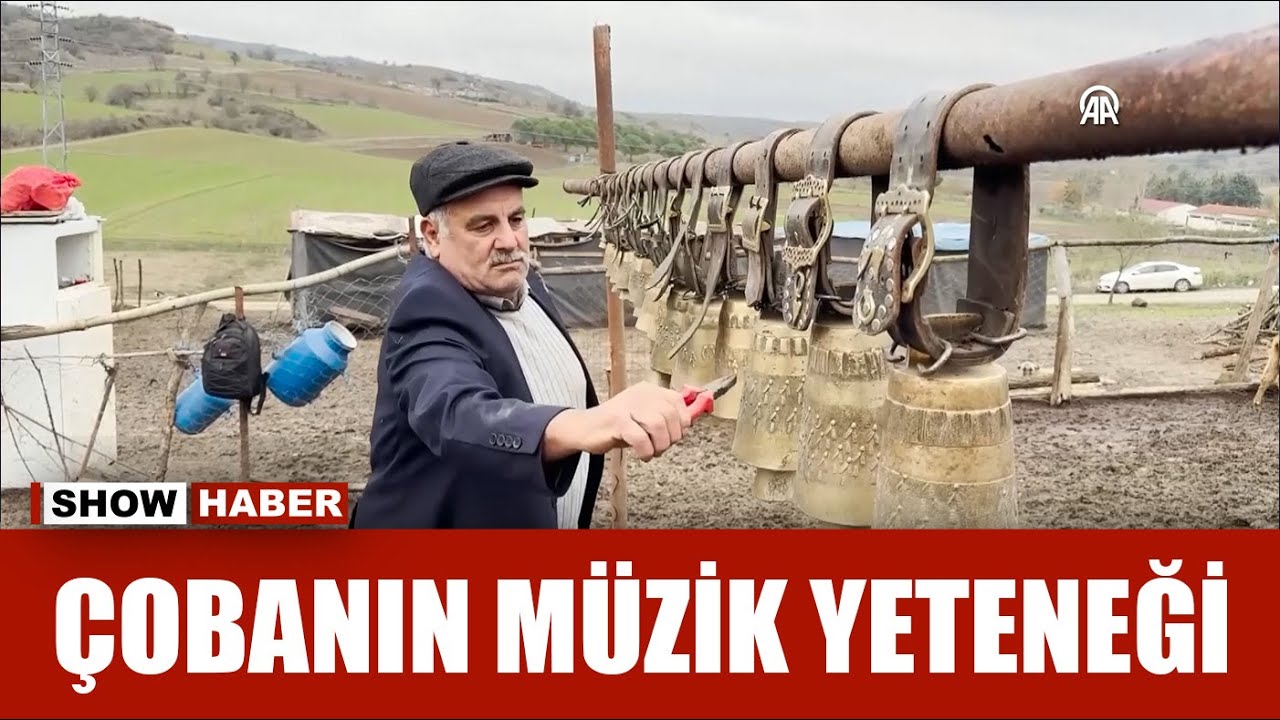 Müzisyen çoban kaval yerine çan çalıyor