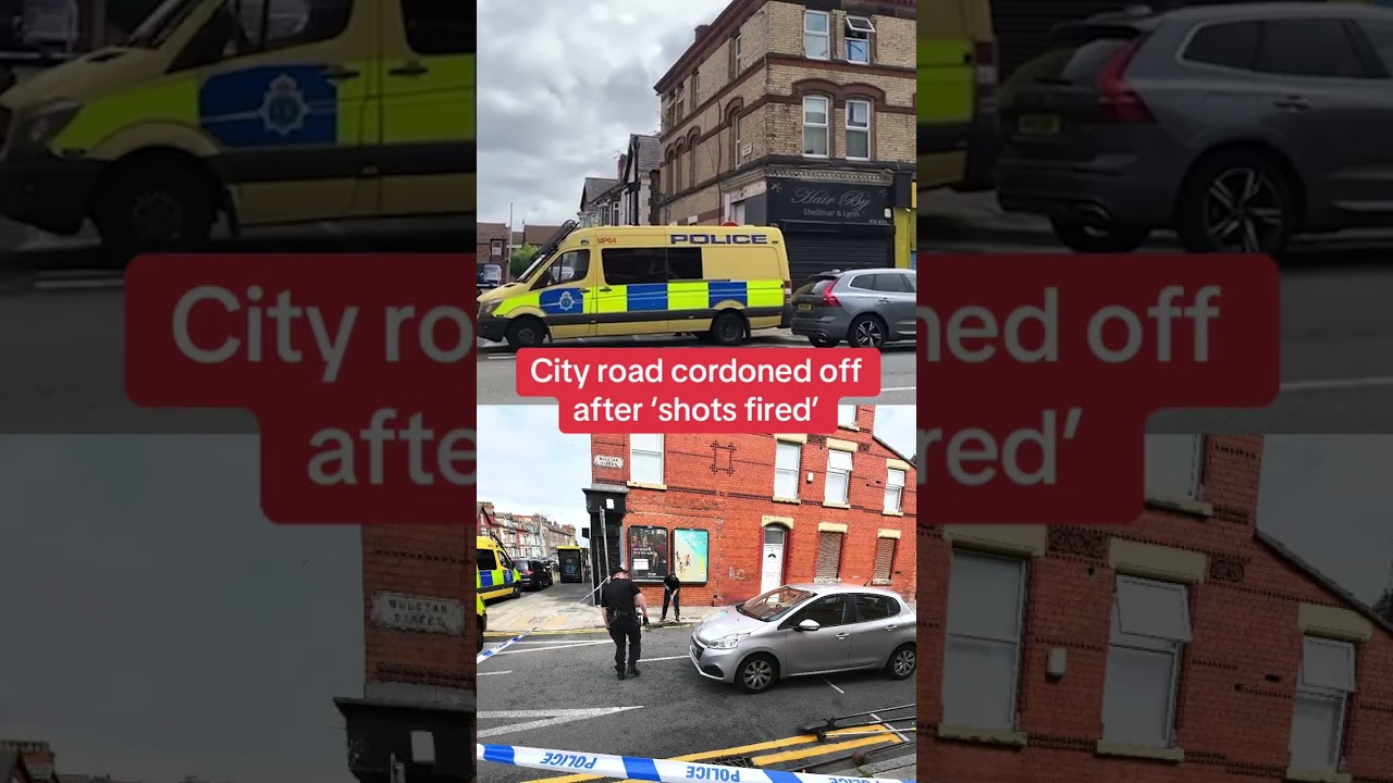 City road cordoned off after 'shots fired'