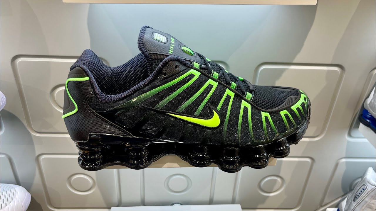 Nike Shox TL (Black/ Black/ Green Strike) - Style Code: AV3595-012