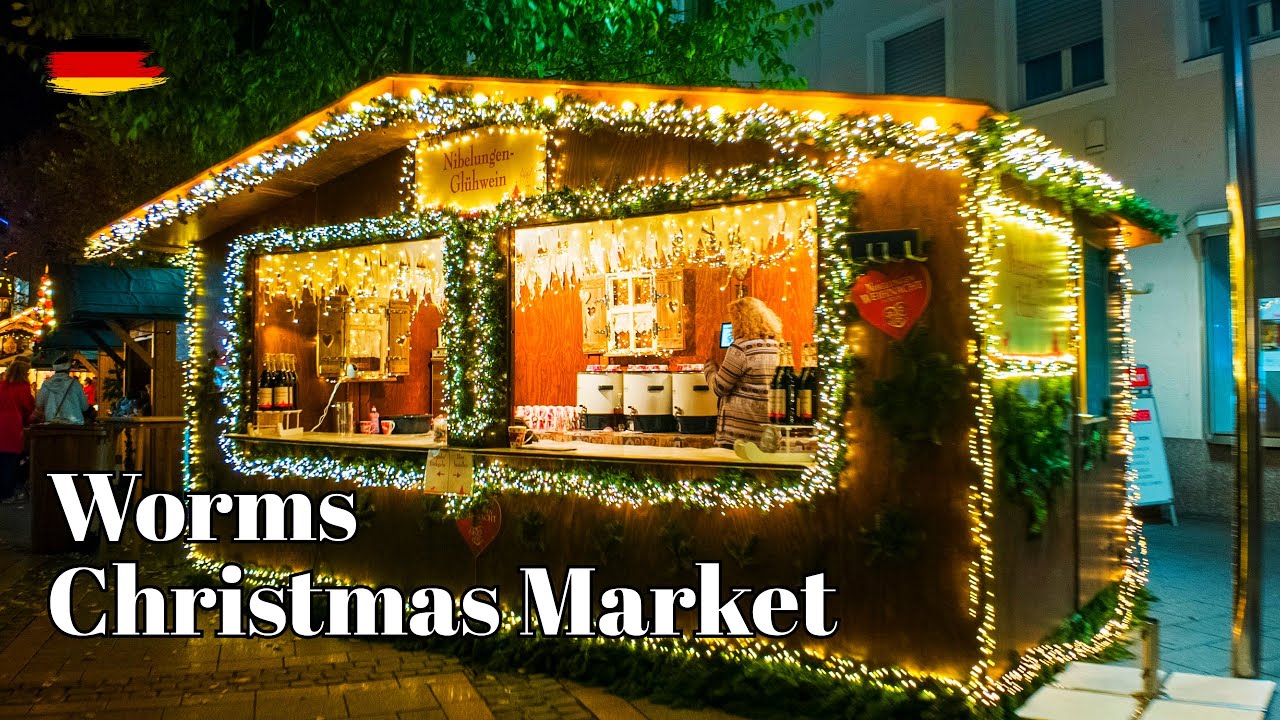 🇩🇪 Вормс, Германия 🎄 Рождественская ярмарка, Прогулка по городу Нибелунгов 2023