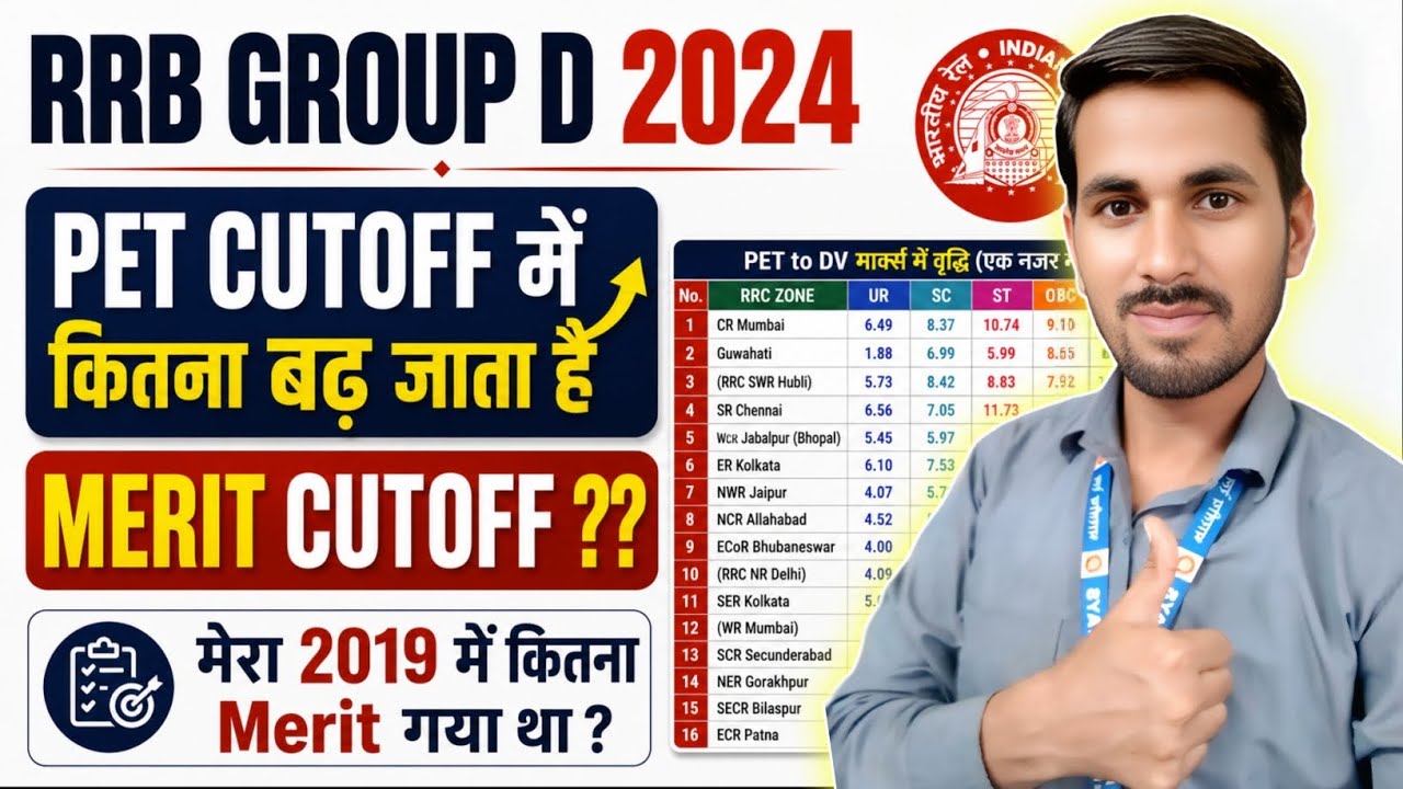 🔥 RRB Group D 2024 | PET Cutoff से Final Merit Cutoff कितना बढ़ जाता है? | 2019 Complete Analysis 😱