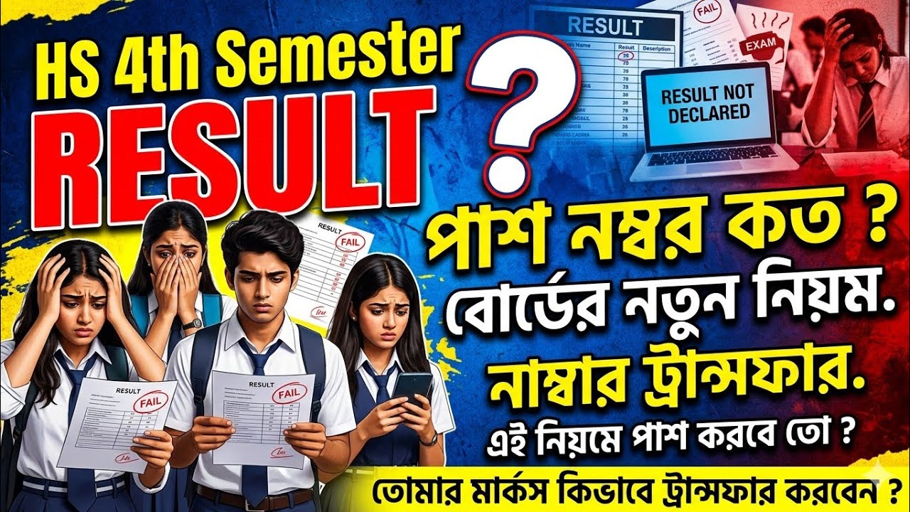 Class 12 4th Semester Result 2026 Pass Marks | HS 2026 4th semester Result Grace Marks