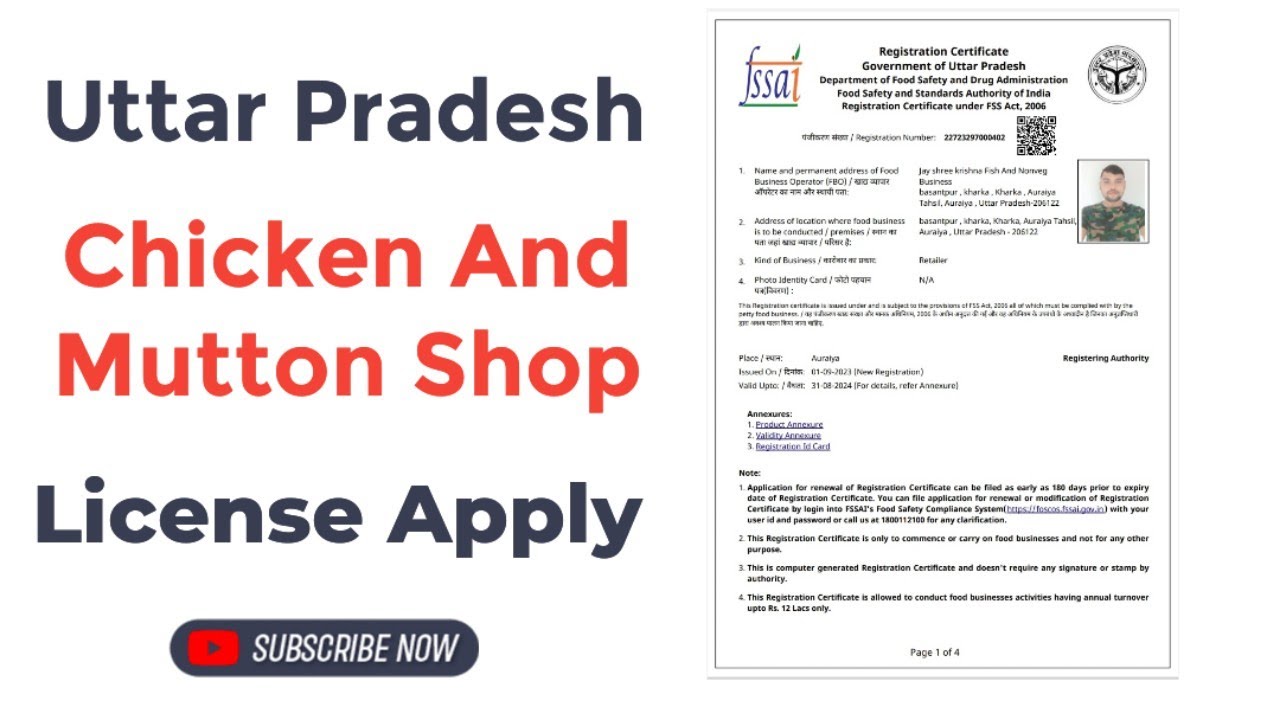 Uttar Pradesh Ke Andar Chicken And Mutton Shop Open Karne Ke Liye Kaun Sa License Lagtha Hai |