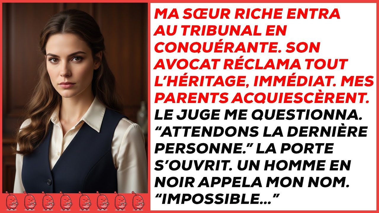 Ma sœur riche a réclamé mon héritage au tribunal — Puis un homme en costume noir est entré et …