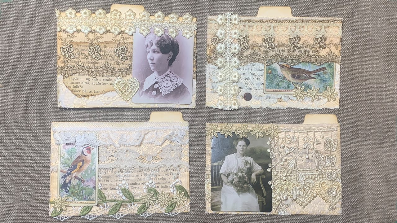 Layered Lace Pockets + Journaling Cards for Junk Journals