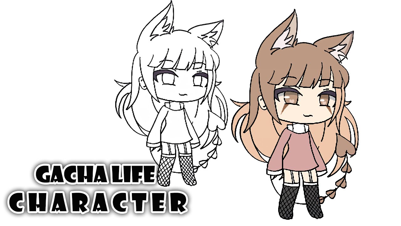 How to Draw Gacha Life Character Step by step | Coloring Gacha Life
