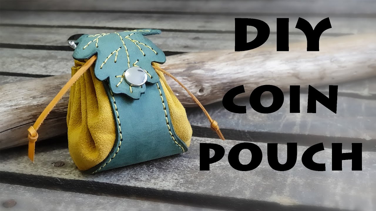 How to make a Leather Coin Pouch | DIY Drawstring Pouch | Dice Pouch Pattern