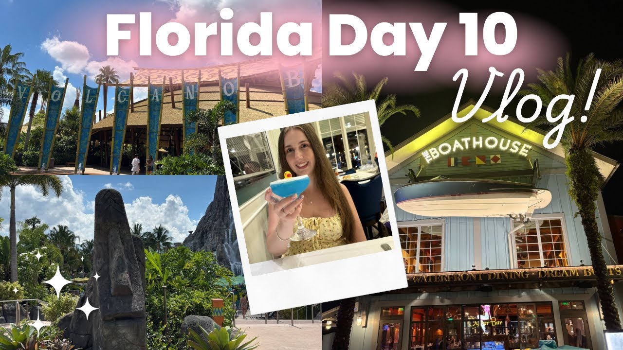 FLORIDA DAY 10 VLOG ✨🌋 Universal's Volcano Bay | The Boathouse | Disney Springs 💫💧⚓🌴🛍️