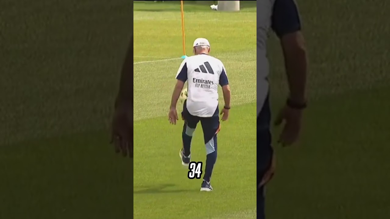 &iexcl;IMPRESIONANTE, CARLO! 👏 Ancelotti demostr&oacute; su habilidad con los jueguitos | #Shorts @realmadrid