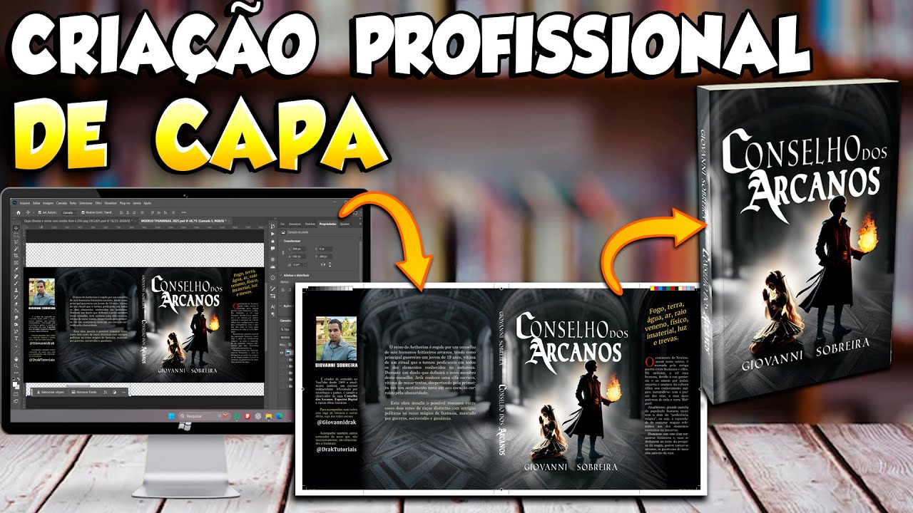 Como criar e exportar uma CAPA  de livro PROFISSIONAL para impressão