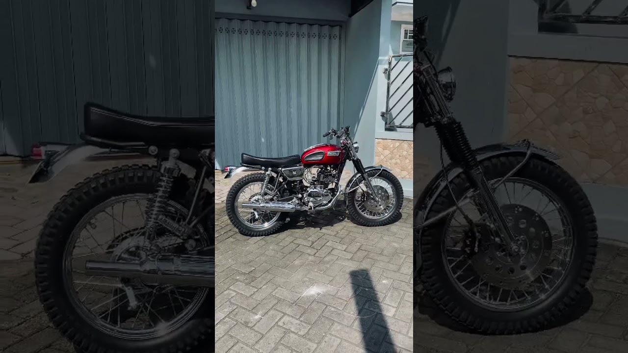 kawasaki w175 custom british style, clean & simple looks
