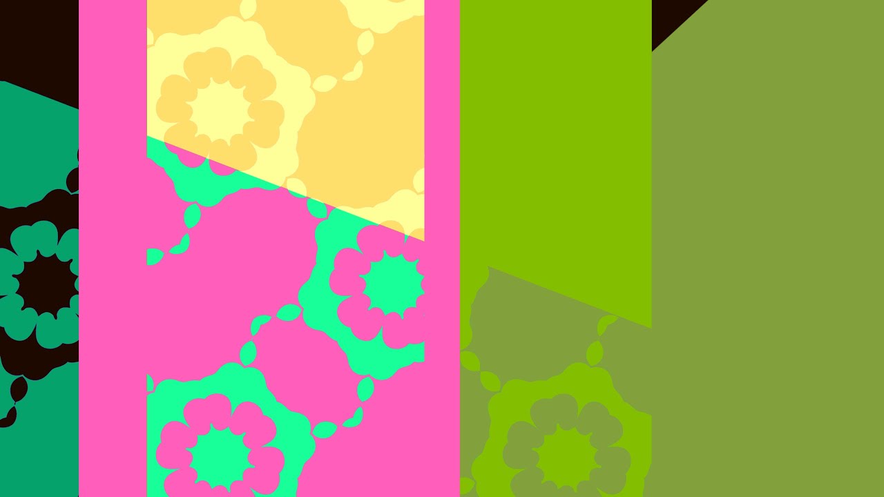 1h of hypnotising pattern based visual with Lofi music, pink and green