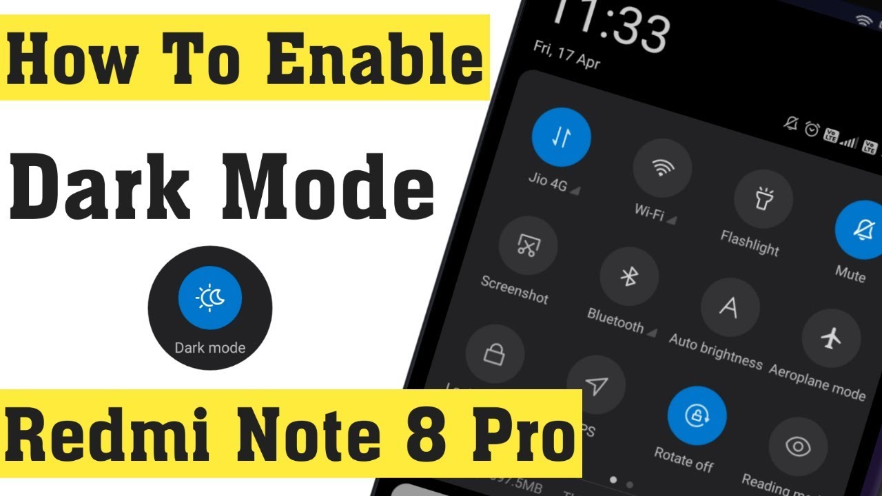 How to Enable Dark Mode in Xiaomi Redmi Note 8 Pro - Enable Night Mode 2020