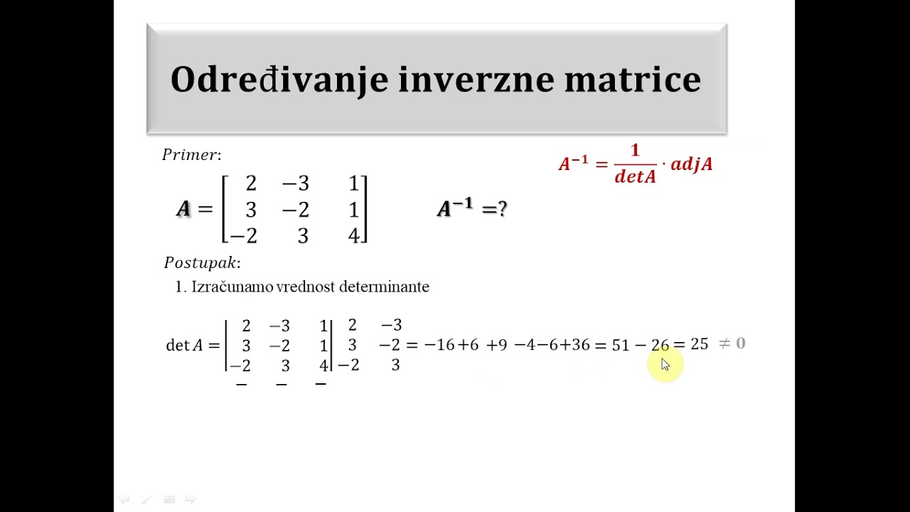 INVERZNA MATRICA