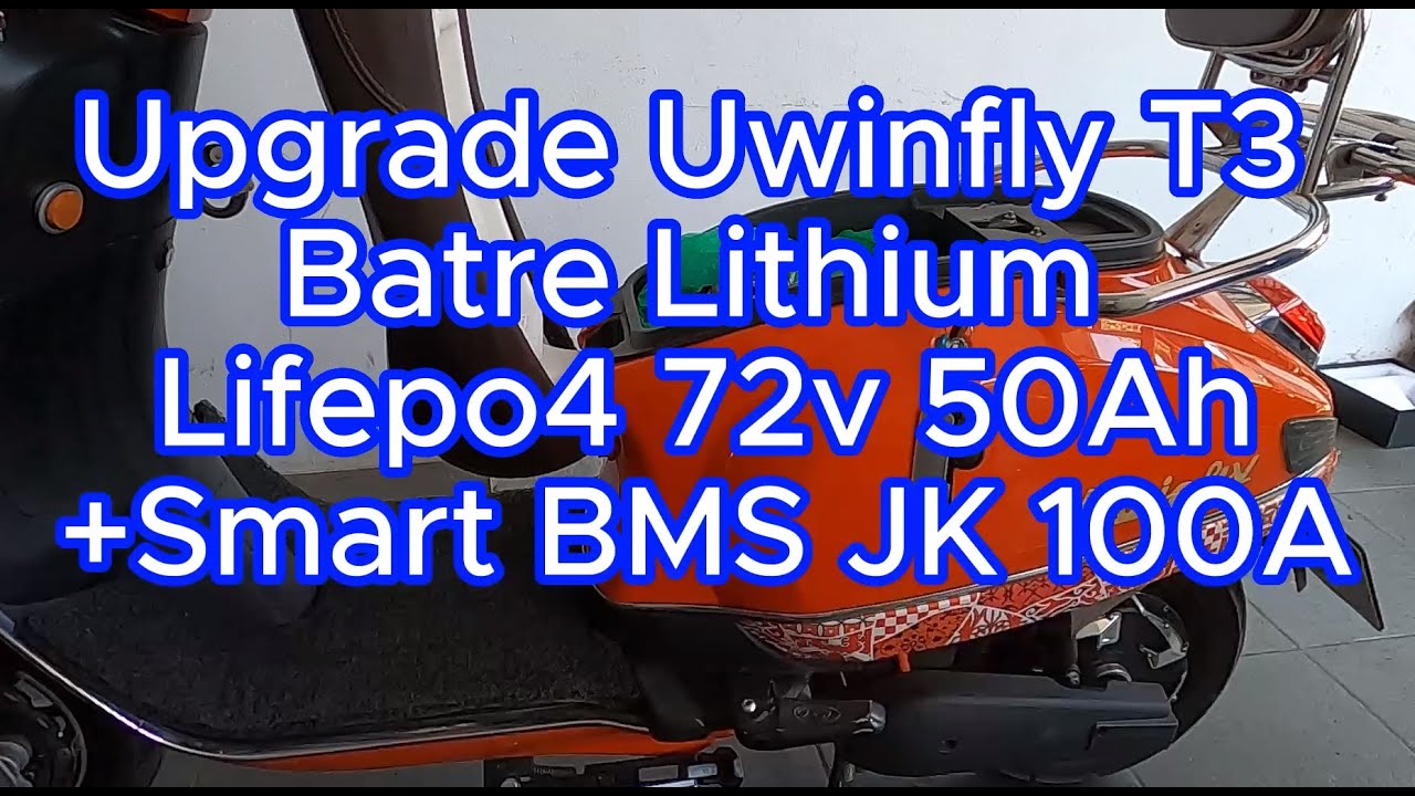 Ugrade Batre Lithium 72v 50Ah + Smart BMS JK Uwinlfy T3 orange