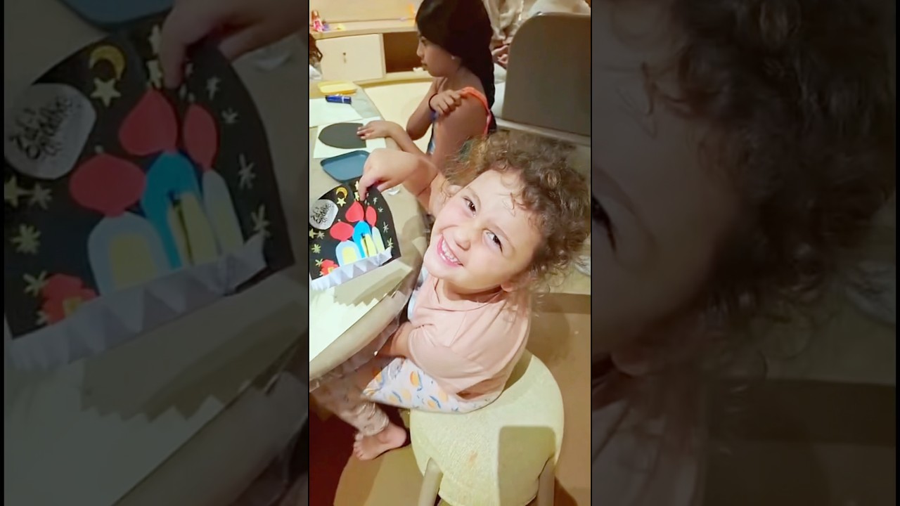 Freya making Eid Gift Card 💫 #shortsfeed #eid #eidmubarak