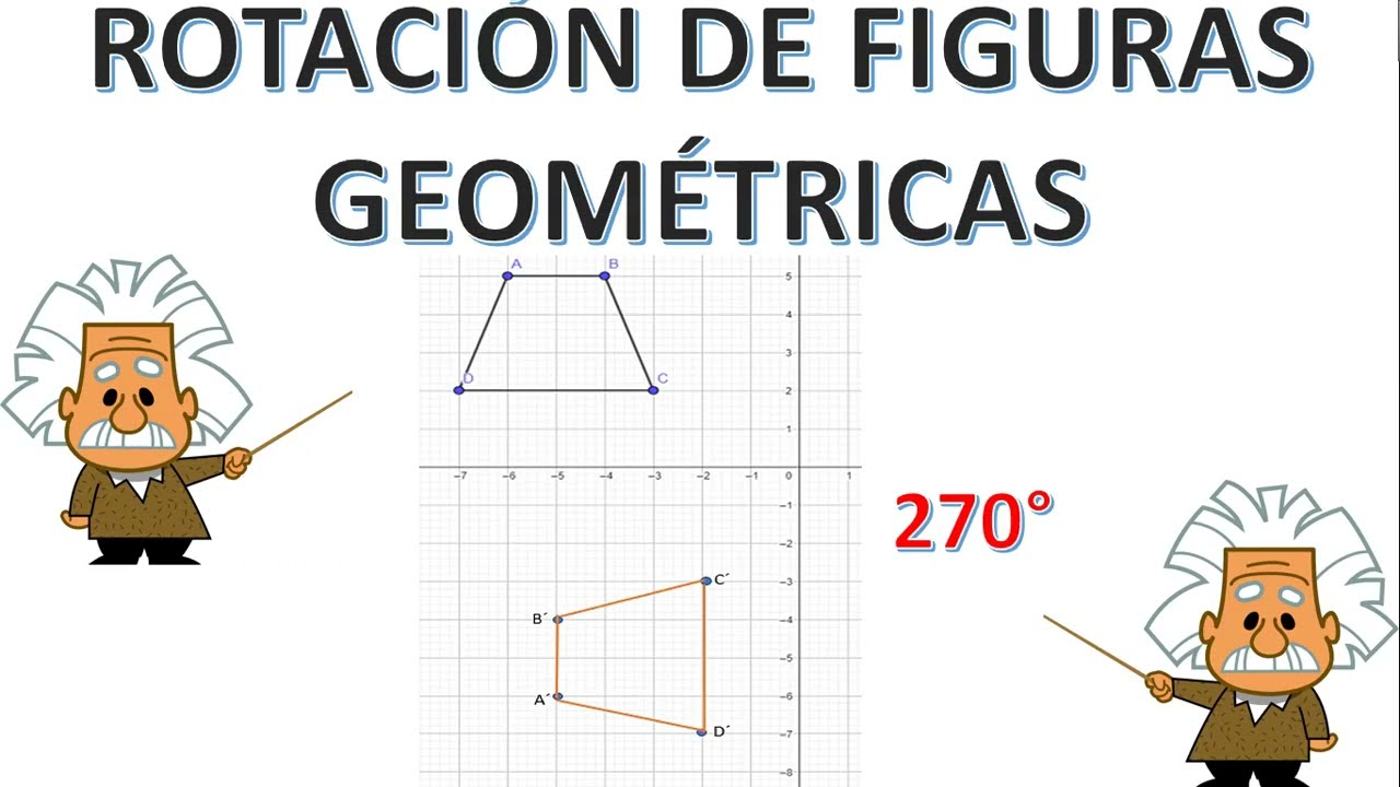 ROTACIÓN DE FIGURAS GEOMÉTRICAS EN EL PLANO CARTESIANO 270° #rotación  #planocartesiano