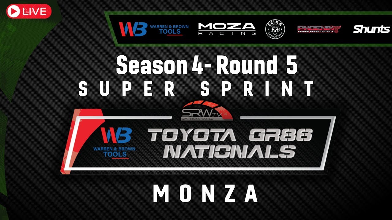 Live Iracing I Warren & Brown Toyota GR86 Nationals S4 Rnd 6 | MONZA