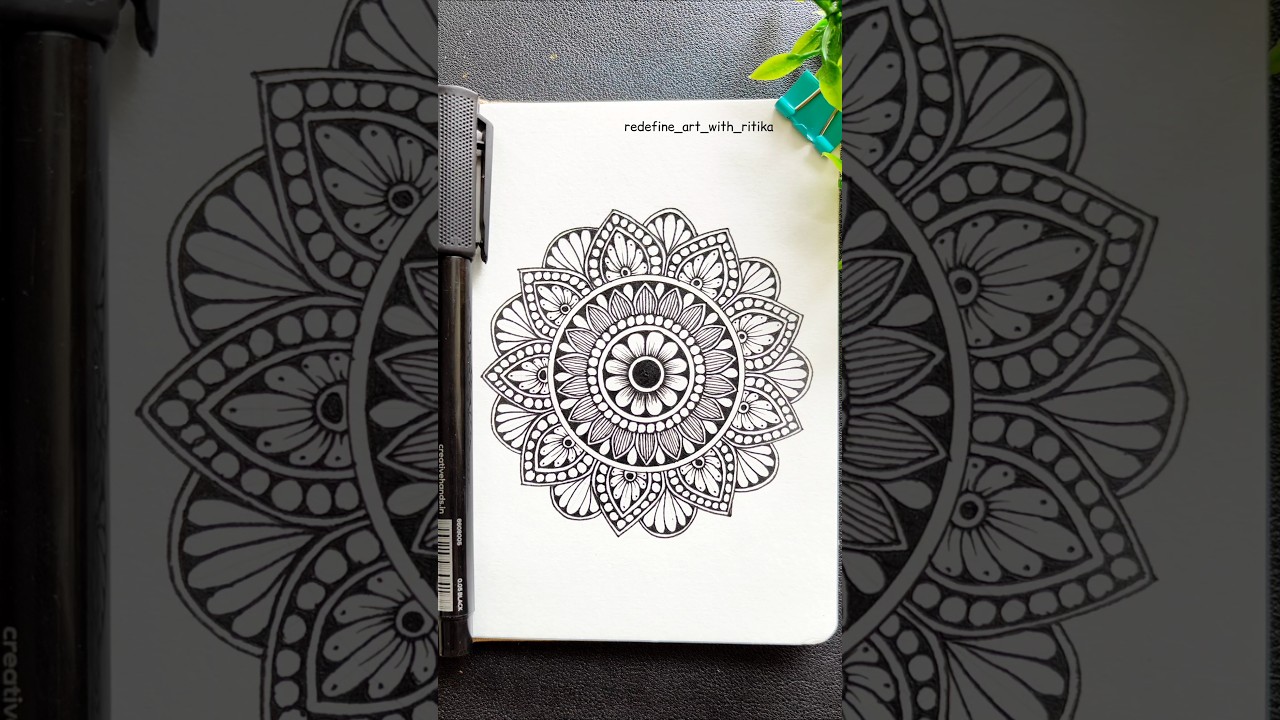 🌀 Mini Mandala Art Tutorial | Easy Step-by-Step Drawing for Beginners 🎨 #shorts #minimandala