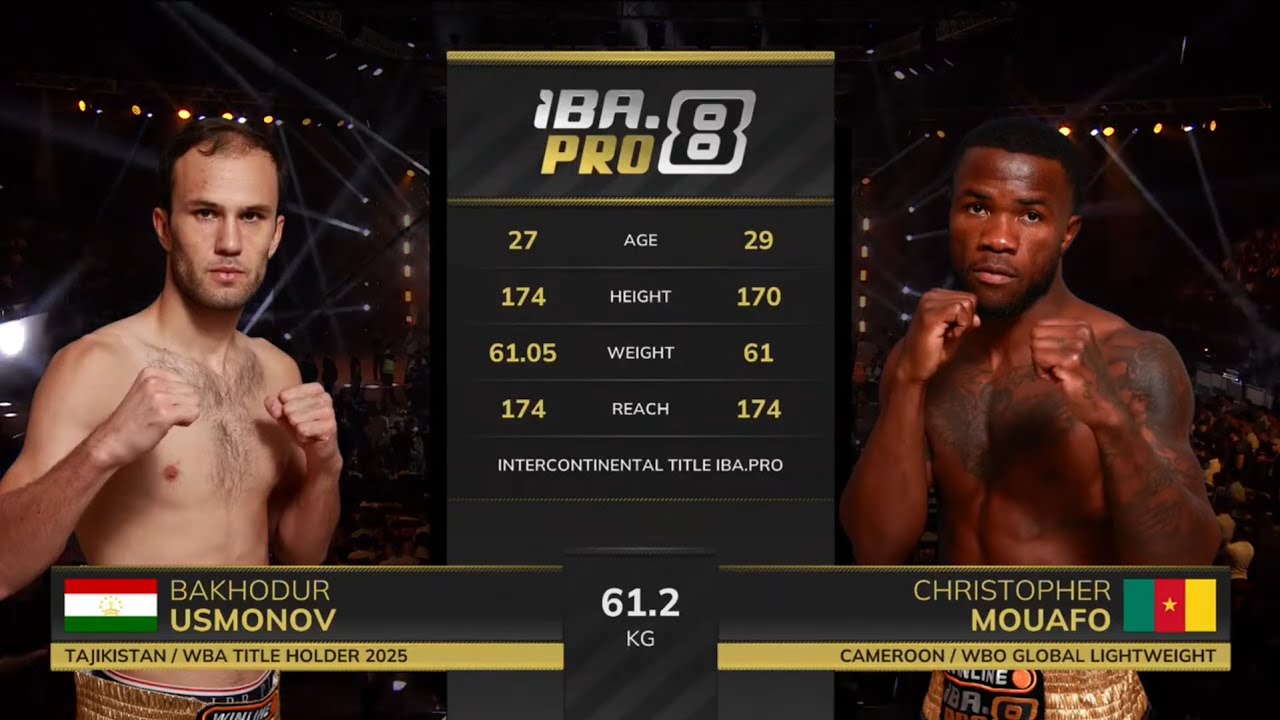 USMONOV Bakhodur 🇹🇯 vs MOUAFO Christopher 🇨🇲 | IBA.PRO 8 | July 22, 2025 | Dushanbe, Tajikistan