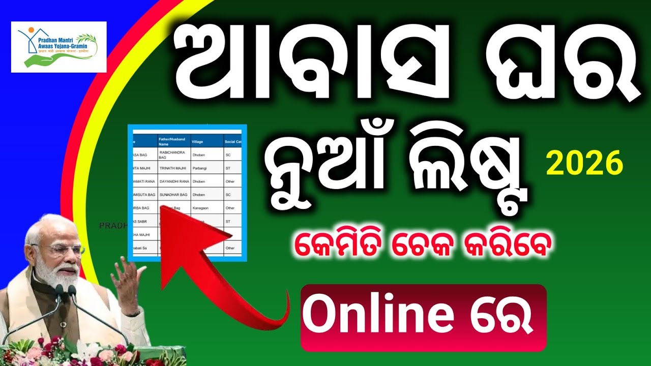 ଆବାସ ଘର କେମିତି ଚେକ କରିବେ/How To Chek Pradhan Mantri Awas Yojana New List 2026/Technical Surya 01