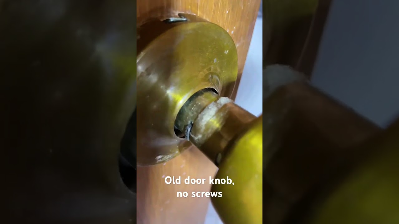 Old door knob, no screws visible&hellip; how to, fix, antique, replace it || #door #doorknob #replace #fix