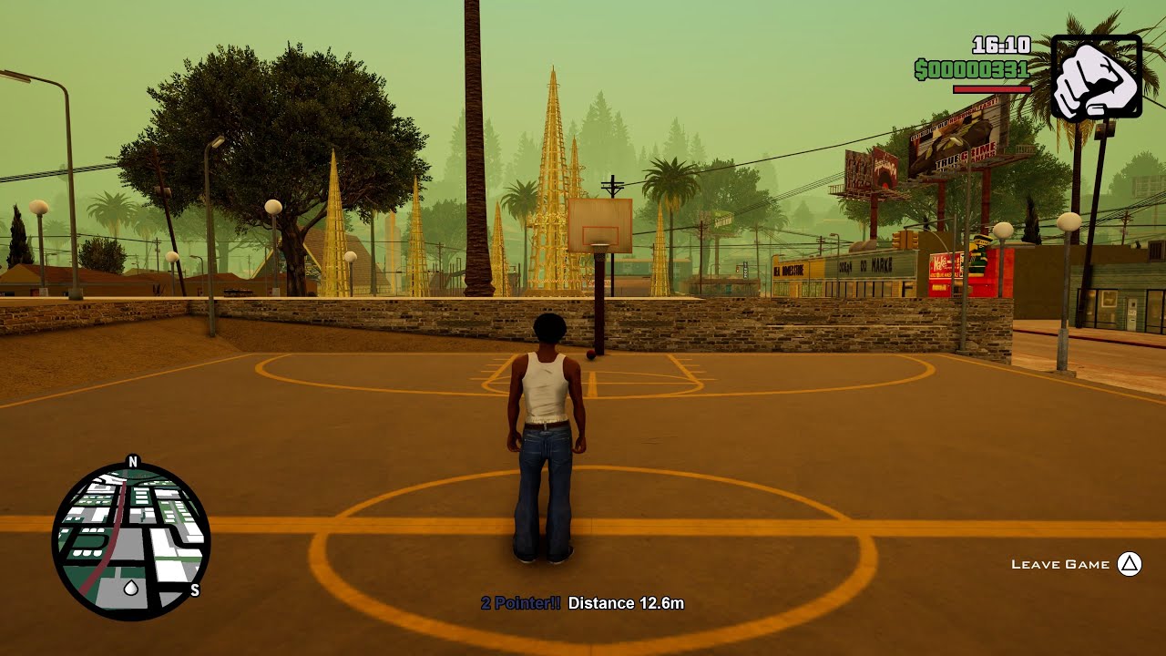 CJ plays basketball GTA San Andreas 🏀⛹🏽‍♂️
