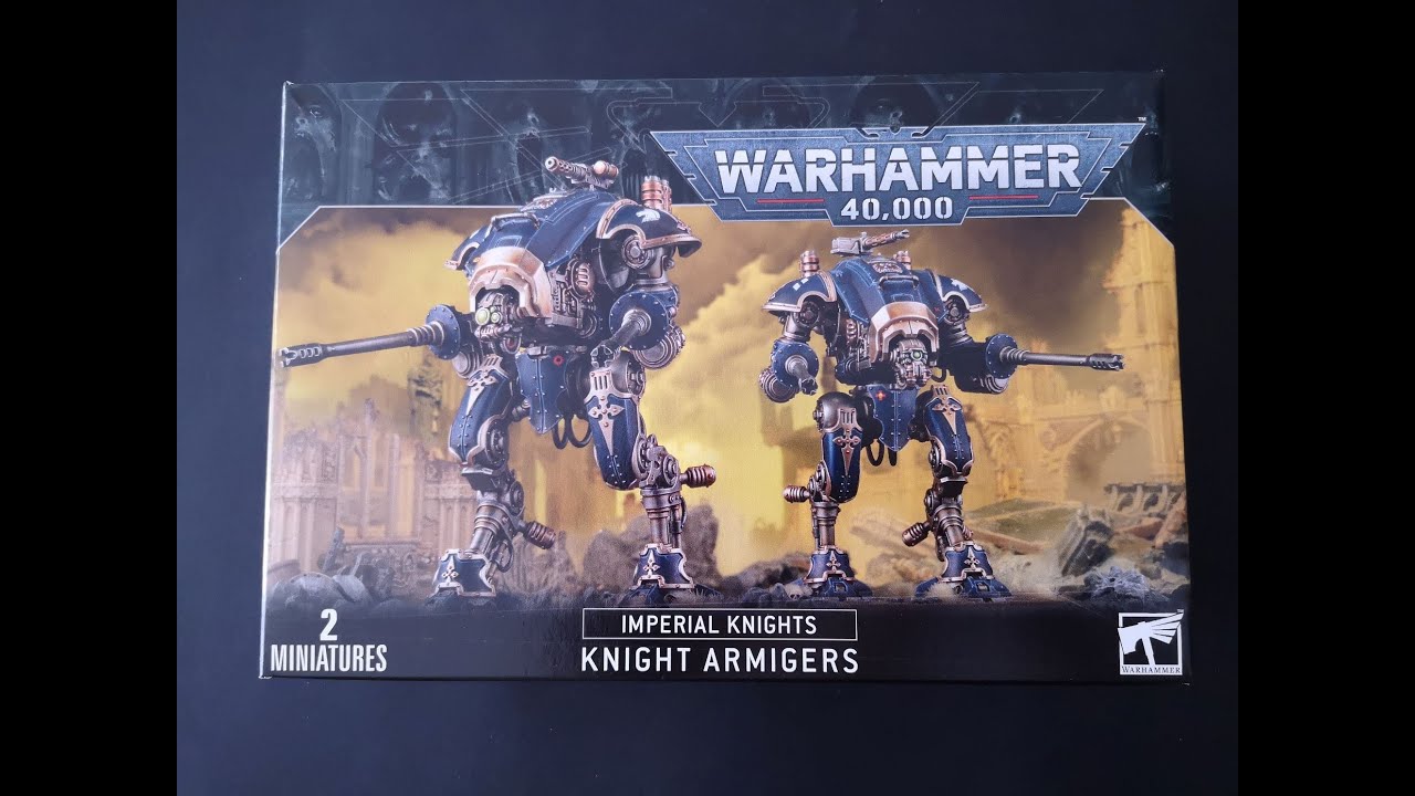Imperial Knights Knight Armigers Unboxing Warhammer 40,000 Games Workshop