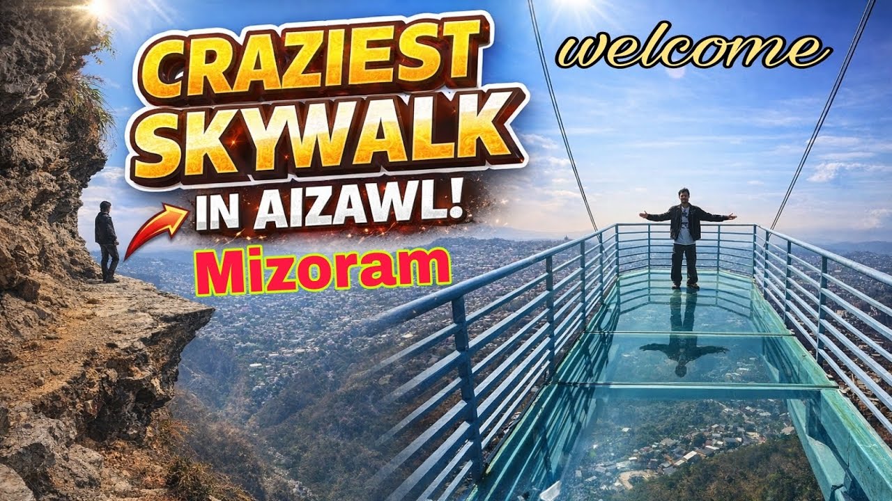 India Ka Sabse Khatarnaak Skywalk 😱 | Aizawl Peak Point Mizoram