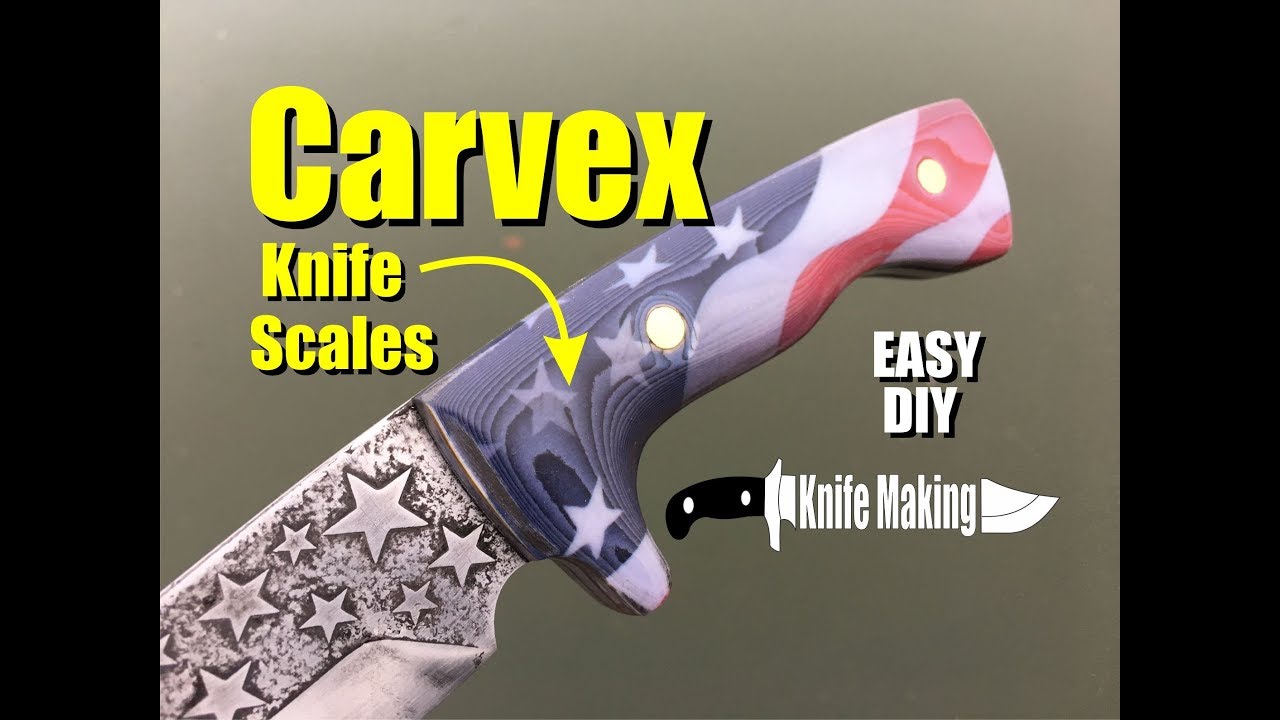 How to make and polish Carvex American Flag Knife handles or Micarta Scales