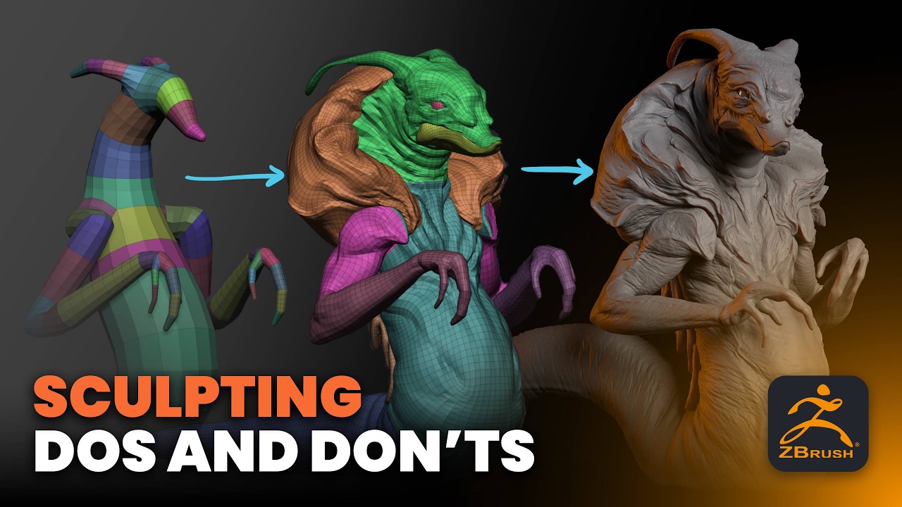 Что можно и чего нельзя делать при лепке в ZBrush